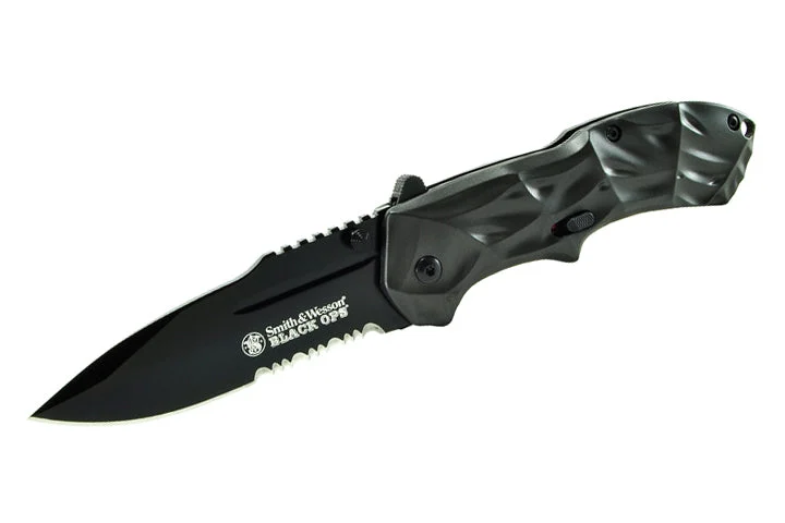Smith & Wesson Black Ops Pocket Knife w/ Safety Lock (SW-BLOP3S)