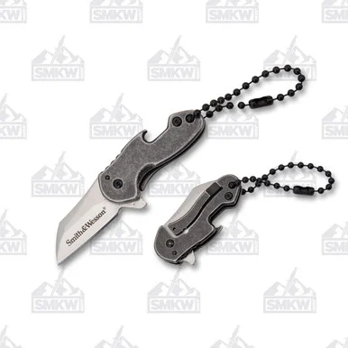Smith and Wesson Drive Folding Knife Stonewash 1.25in Wharncliffe Blade 1117229