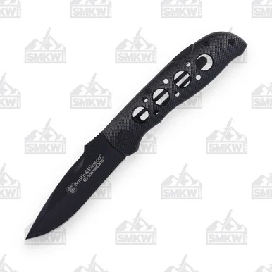 Smith & Wesson Extreme Ops Black Aluminum Lockback Folding Knife 1134541