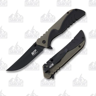 Smith and Wesson M&P M2.0 Ultra Glide Folding Knife OD Green 3.15in Clip Point 1100042