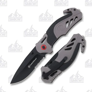 Smith & Wesson Rescue Asst. Folding Knife Gray 3.25in PS Drop Point 1100038
