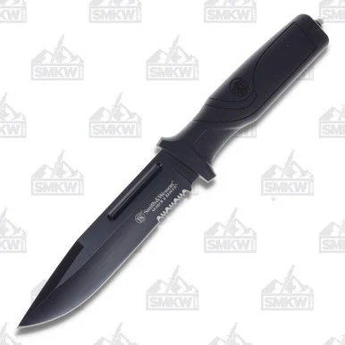 Smith & Wesson Search and Rescue 5.91in Black Tanto Fixed Blade Knife 1100070