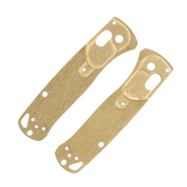 SMKW Custom Benchmade Mini Bugout Scales Brass SKBF210746BR
