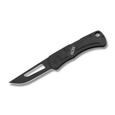 SOG Centi 2 Folding Knife 2.1in Plain Black Straight Back SOGCE1012