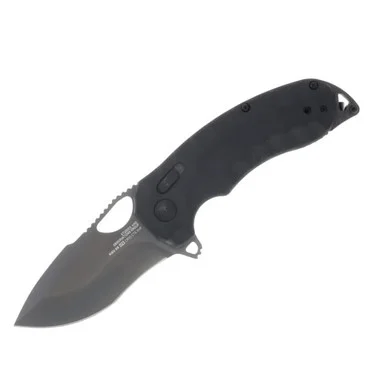 SOG Kiku XR LTE Blackout Micarta - Carbon 3.02 Inch Plain Black Tanto 12270457