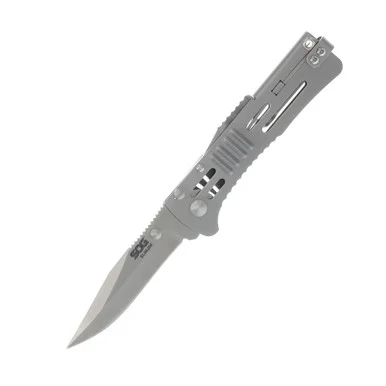 SOG Knives SlimJim Folding Knife 3.18in Satin Plain Clip Point Blade SOGSJ31