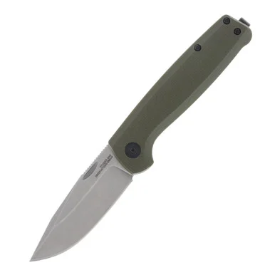 SOG Knives Terminus SJ OD Green Folding Knife 2.9in Plain SW Clip Point SOG1004BX