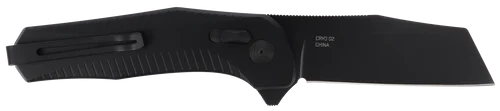 SOG Knives & Tools Diverge XR, Folding Knife, 3" Sheepsfoot Straight Edge, Alumminum Handle, Black, PVD Finsih, D2 Construction
