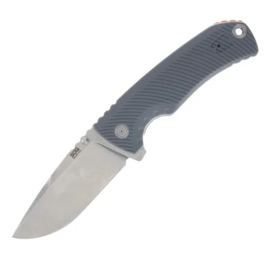 SOG Tellus FLK Folding Knife Wolf Gray 3.65in Stonewash Clip Point Blade SOG14060241