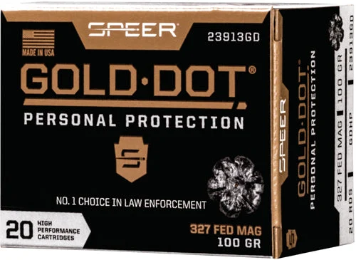 Speer 23913GD Gold Dot Personal Protection Hollow Point HP 100 Grain .327 Federal Mag