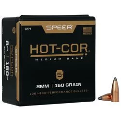 Speer 8MM Caliber (0.323″) 150 Gr. Hot-Cor Soft Point (100)