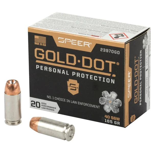 SPEER GOLD DOT 40SW 165GR HP 20RD