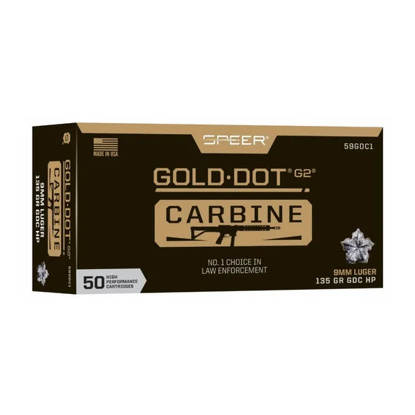 SPEER GOLD DOT 9MM 135GR HP 50RD