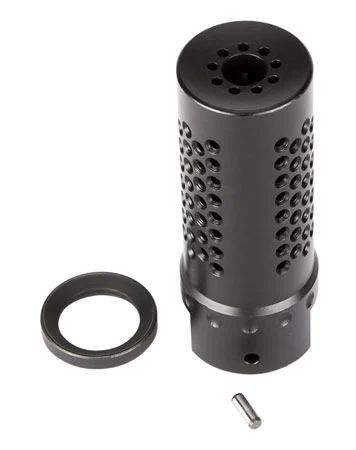 Spikes Tactical SBV1017 Dynacomp Extreme Muzzle Brake Black Nitride 416R Stainless Steel with 1/2″-28 tpi Threads & 2.25″ OAL for 5.56x45mm NATO