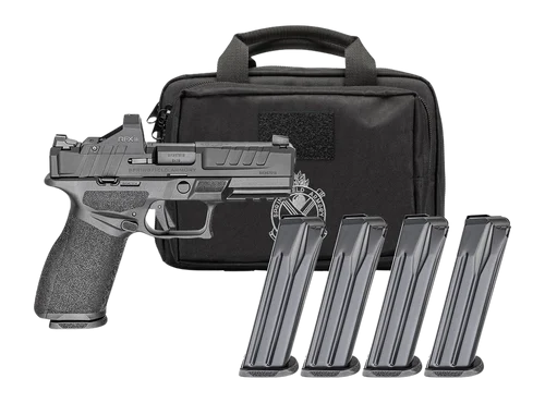 Springfield Echelon 4.0 FC, Full Size, 9mm, 4" Barrel, Black, Front Tritium Night Sight, Tactical Rack Rear, Viridian RFX11, 10rd, California Compliant