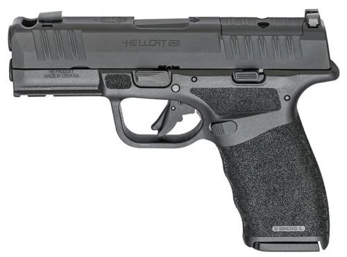 Springfield Hellcat Pro OSP 9mm, 3.7" Barrel, Compensated, Picatinny Rail, Black, Case, 10rd