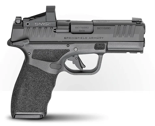 Springfield Hellcat Pro OSP Shield SMSC 9mm, 3.70" Barrel, Optic Ready-Serrated-Shield SMSC Slide, Rail, 15rd