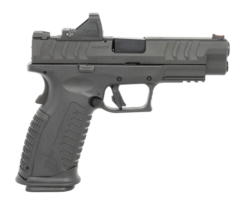 Springfield XD-M Elite OSP Gear Pac Full Size 10mm Auto, 16rd,4.50" Black Melonite Match Grade Barrel & Optic Ready/Serrated Steel Slide, Black Polymer Frame Picatinny Rail