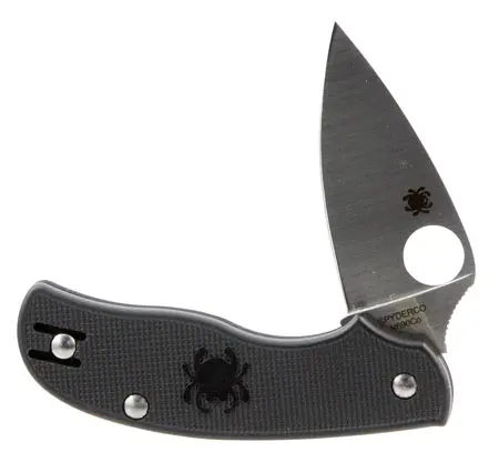 Spyderco C127PBK Urban Lightweight 2.61″ Folding Drop Point Plain N690Co SS Blade Black FRN Handle Includes Pocket Clip