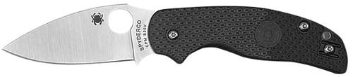 Spyderco Sage 5 Lightweight Alzheimer's 3" Folding Plain Satin CPM S30V SS Blade, Black Textured FRN Handle