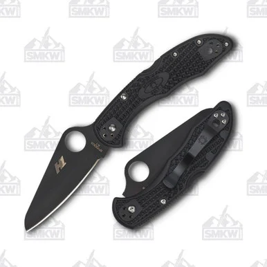 Spyderco Salt 2 Folding Knife Black FRN 3in Black Plain Sheepsfoot Blade SPC88PBBK2