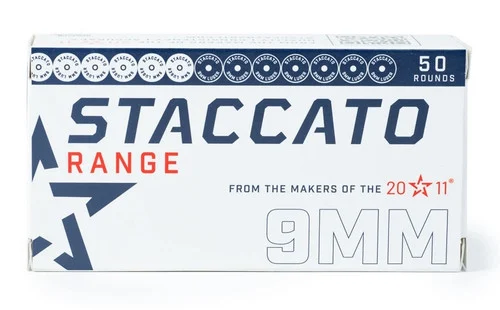 Staccato Range Ammo, 9mm Luger, 124gr FMJ