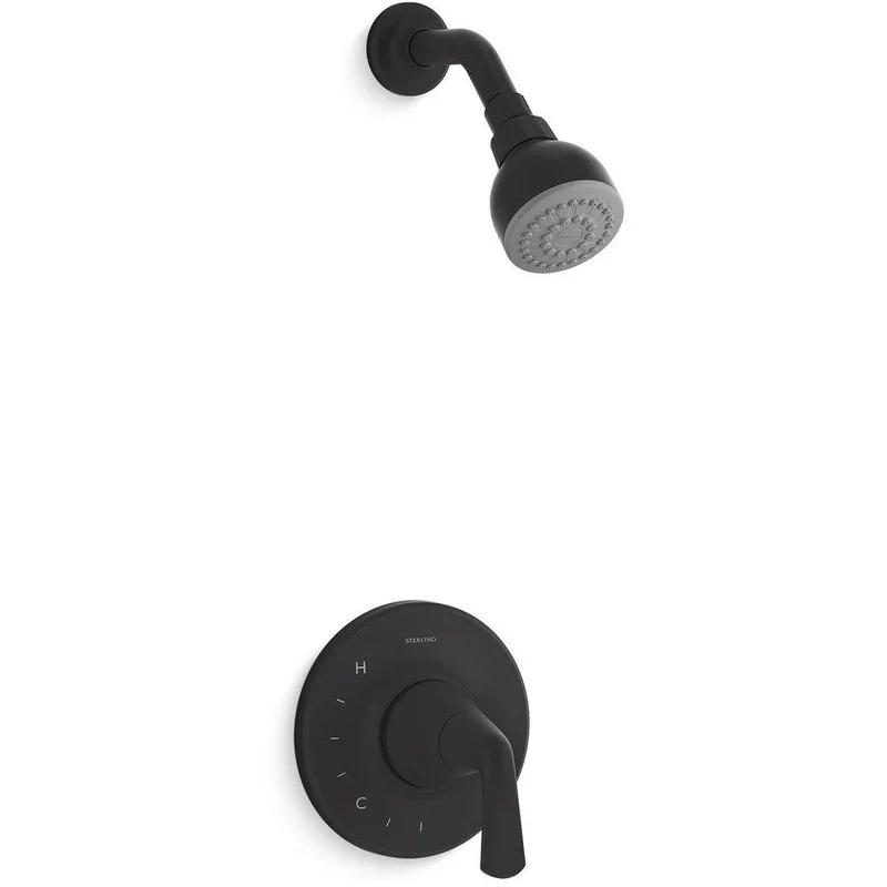 Sterling Medley One Handle Single Function Shower Faucet in Matte Black (Trim Only) | Ferguson