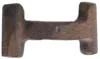 Stirrup link, wax cast steel, tempered, integral pins