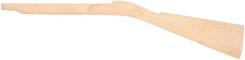 Stock, Hawken halfstock, pre shaped, left non-inlet, 1" octagon barrel, fancy maple