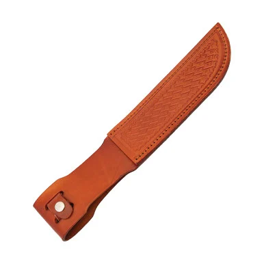Straight 7-Inch Brown Leather Knife Sheath SH1136
