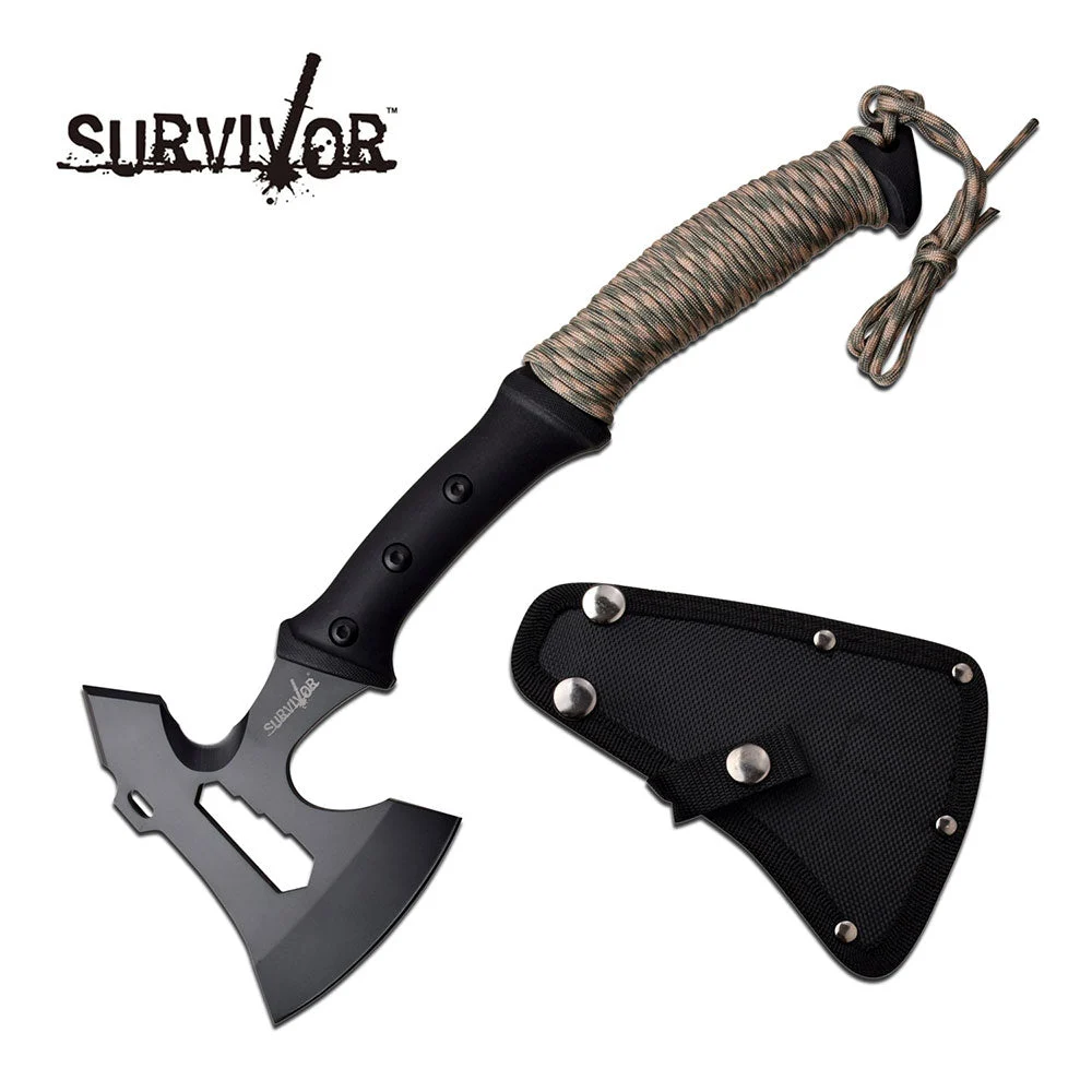 Survivor Camo Military Single Handed Axe