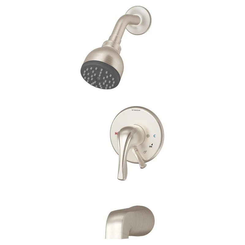 Symmons Industries Origins 2 gpm 3 Hole Wall Mount Tub and Shower Trim with Single Lever Handle in Satin Nickel | Ferguson