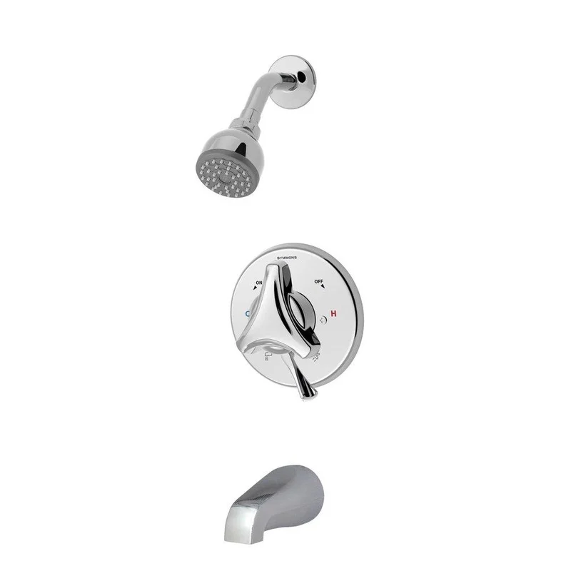 Symmons Industries Origins Two Handle Single Function Bathtub & Shower Faucet in Polished Chrome (Trim Only) | Ferguson
