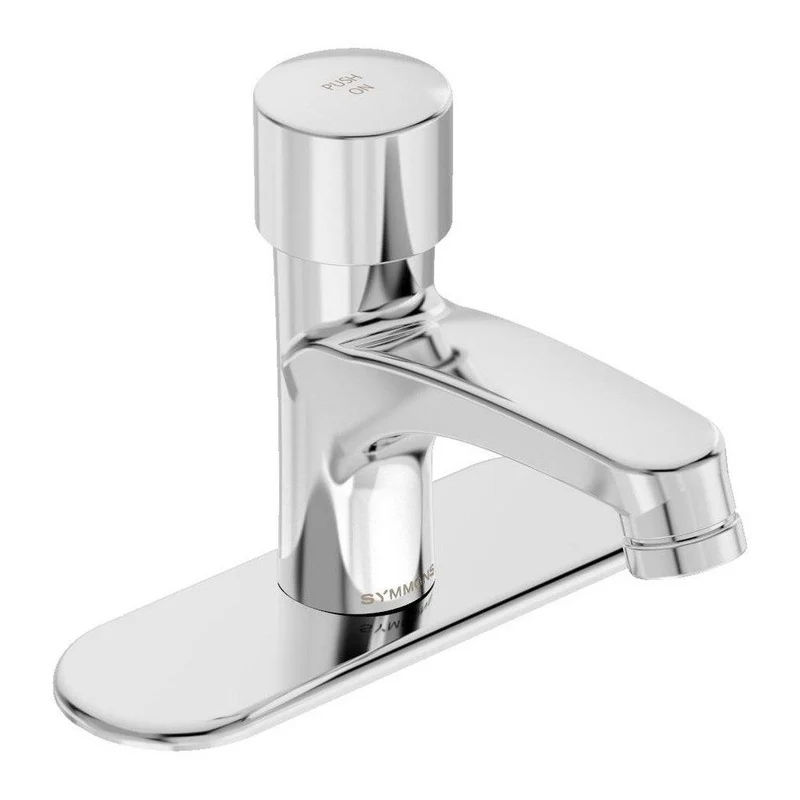 Symmons Industries Scot Single Handle Metering Bathroom Sink Faucet in Polished Chrome | Ferguson