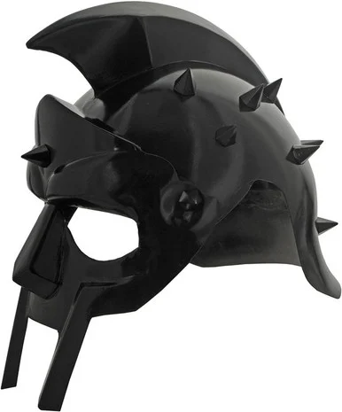 Szco Black Finish Roman Gladiator Spike Helmet 910987