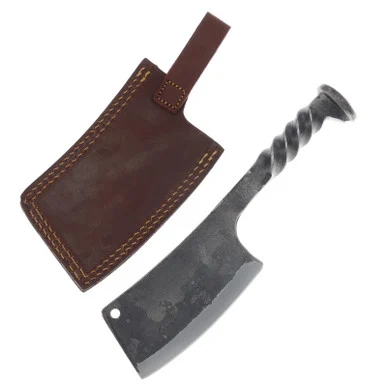 SZCO Supplies 9.5in Railroad Spike Cleaver Fixed Blade Knife HS4416