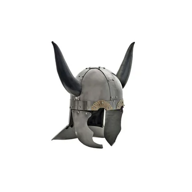 SZCO Supplies Epic Viking Helmet with leather Horns 18-gauge steel 910947