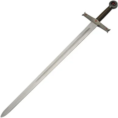 SZCO Supplies Knights Templar Sword - Leather Wrapped - 30.5in Blade 926949