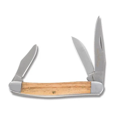 Szco Three-Blade Stockman Folding Knife Wood 2112333
