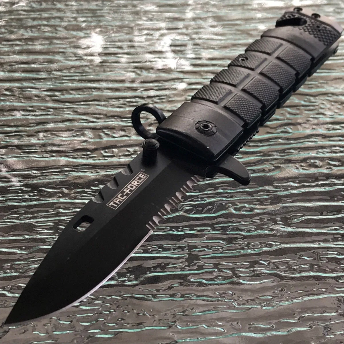 Tac Force Military Bayonet Carbon Assisted Sawback Tactical Knife