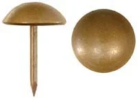 Tacks, antiqued plated brass,1/2" diameter high domed,per 100