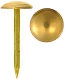 Tacks, polished plated brass,5/16" diameter low domed,per 100