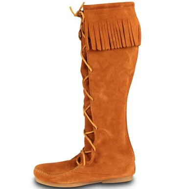 Tall Boots with Fringe