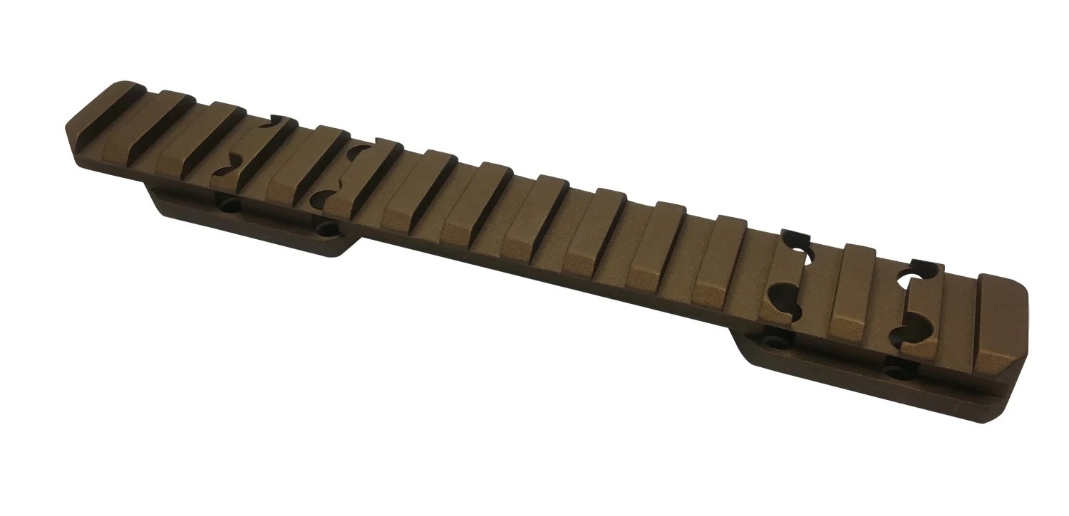 Talley PL0SB735 Picatinny RailSmoked Bronze Cerakote 0.425″ Front/0.500″ Rear Fits X-Bolt Long Action 0 MOA