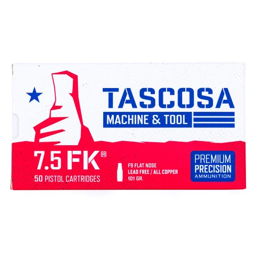 Tascosa Machine and Tool 7.5FK 101gr Flat Nose, 50rd Box