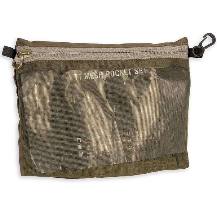 Tasmanian Tiger Set of 3 Olive Mesh Pockets