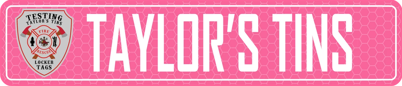 Taylor’s Tins™ Custom Street Sign with Decal, Pink