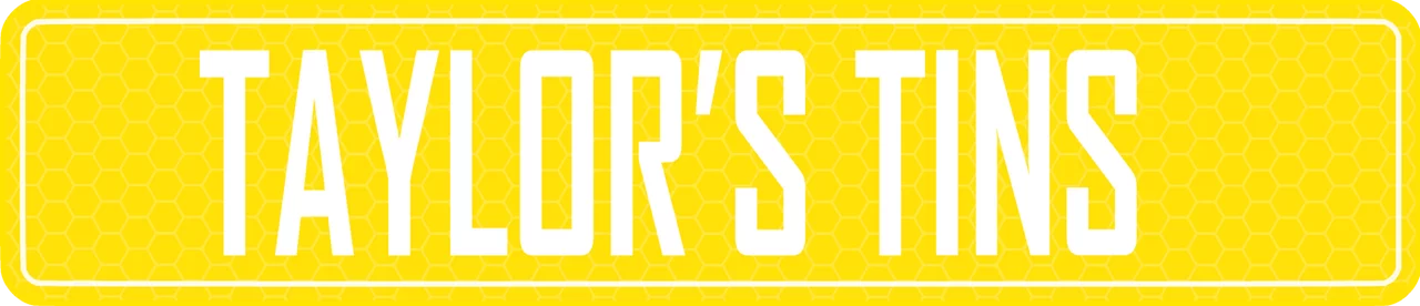 Taylor’s Tins™ Custom Street Sign, Yellow