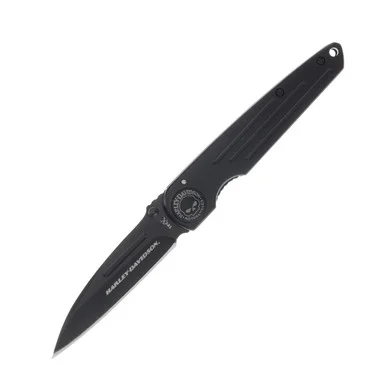 Tec-X Harley-Davidson Black Skull Linerlock Folding Knife CA52112