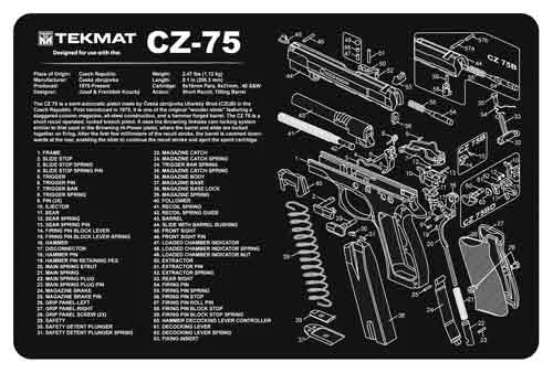 TEKMAT ARMORERS BENCH MAT 11"x17" CZ-75 PISTOL